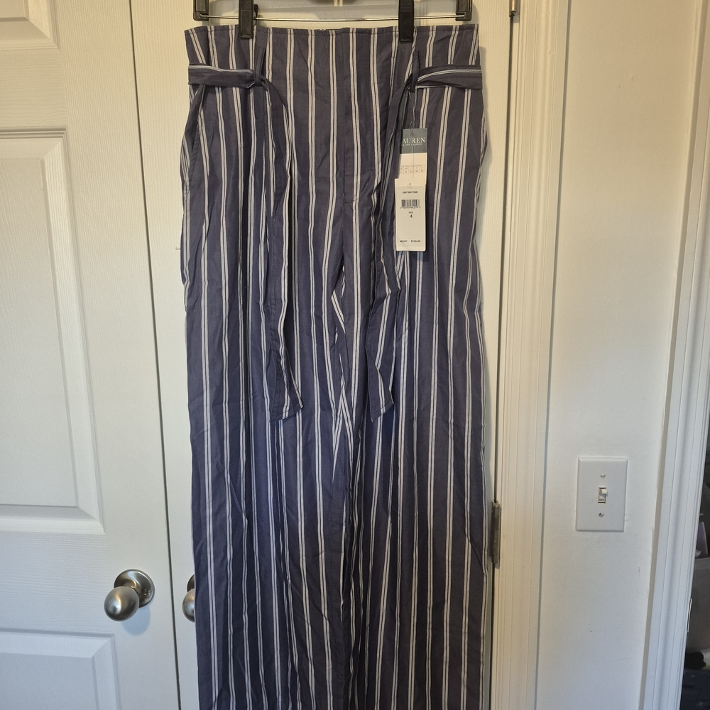 Ralph Lauren Navy & White Striped Shirt